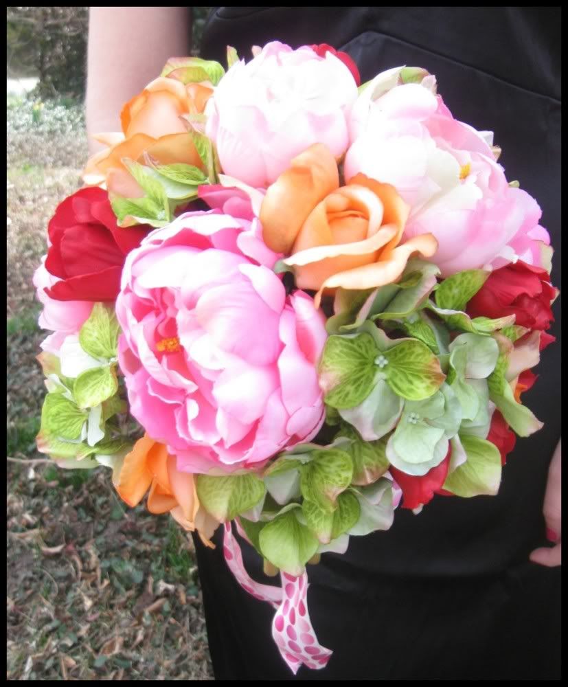 Scented Peony Rose Mixed Bridal Bouquet Pictures, Images and Photos