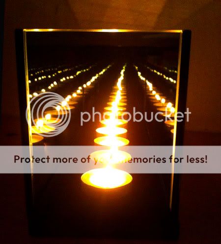 MAGIC MIRROR ILLUSION BOX 5 CANDLE INFINITY LIGHT  