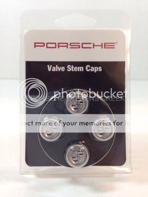 Porsche Crest Silver Valve Stem Caps